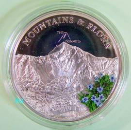 Palau 5 Dollars 2010 - Berge und Blumen: Mount Everest - Proof - Bild vergrößern