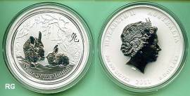 Australien 8 $ - Jahr des Hasen - 2011 (5 Unzen) - Bild vergr��ern 