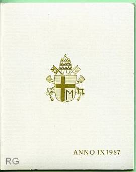 Vatikan offizieller KMS 1987 stgl. - Bild vergrößern