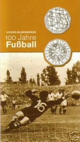 5 Euro �sterreich 100 J. Fu�ball 2004 im Blister - Bild vergr��ern 