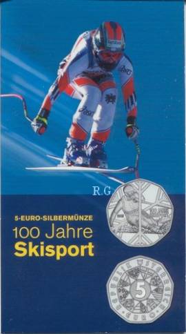 5 Euro �sterreich Skisport 2005 im Blister - Bild vergr��ern 