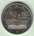2 Euro Luxemburg 2018 150 Jahre Verfassung Münzzeichen Löwe bfr.