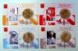 Vatikan 4 x 50 Cent 2015 Coincard No. 6 - 9 mit Briefmarken