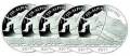 Set 5x 10 Euro FIS Alpinen Ski-WM 2011 - A, D, F, G, J -  PP