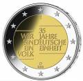 Serie: 2 Euro Deutschland 2025 - 35 Jahre Deutsche Einheit - A, D, F, G, J (bfr.)