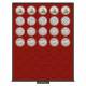 LINDNER M�nzbox 2935 Rauchglas f�r 35 x deutsche 5 Euro / 100 Euro M�nzen in Kapseln 