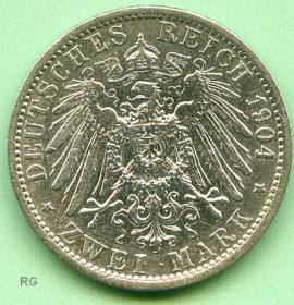 (Mi18) 2 Mark Preuen 1904 A ss - Bild vergrern 