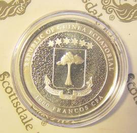 �quatorialguinea 1000 CFA Giraffe 2021 1 oz PL - Bild vergr��ern 