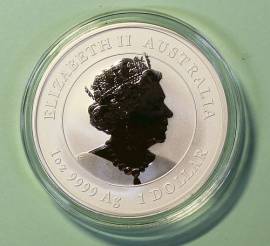 Australien 1 Dollar Jahr des Tigers / Tiger 2022 (1 oz) farbig coloriert - Bild vergr��ern 