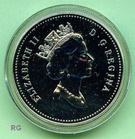 Kanada 1 $ 1997 - Eishockeyspiel UDSSR-Kanada - BU (Kapsel) - Bild vergr��ern 