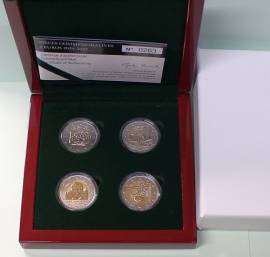 Luxemburg 4 x 2 Euro 2024-2025 PP Polierte Platte Proof Reverse