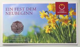 5 Euro Österreich 2025 - Ostermünze: Narzissen - im Blister
