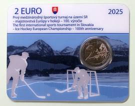 2  Slowakei 2025 - 100 J. Eishockey EM - stgl. in Coincard 