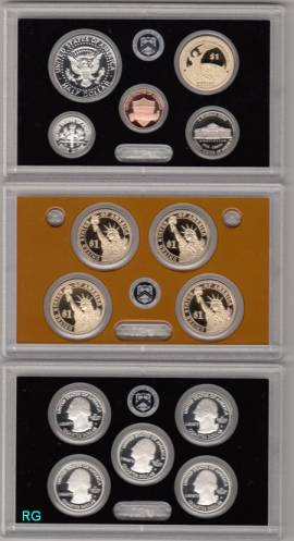 KMS, Quarter-  und  Dollarserie -Pr�sidenten- 2015 PP in Silber - Bild vergr��ern 