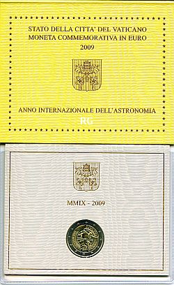 2 Euro Vatikan 2009 Internationales Jahr der Astronomie