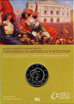 2 � Portugal 2010 - 100 Jahre Portugisische Republik - im Blister
