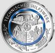 Satz Deutschland 5x 10 € THW - A,D,F,G,J - (Polymer) 2025 bfr .