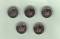Deutschland 5 x 5 € Subtropische Zone A, D, F, G, J 2018 bfr.